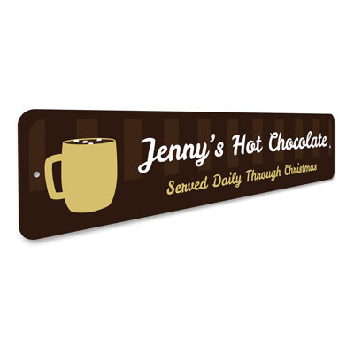 Plaque en aluminium «Hot Chocolate Bar»