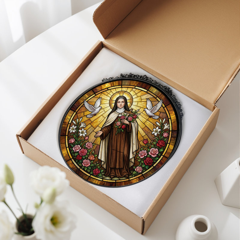 Vitrail Saint Teresa H 12 po, H 12 po