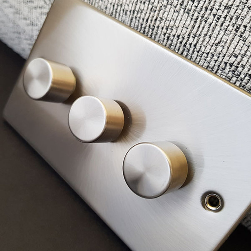 Satin / Brushed Chrome 13A Fused Connection Unit With Neon With Flex