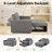 Shortridge 48.5"W 3-In-1 Convertible Linen Sleeper Sofa Bed Pull Out Couch Adjustable Backrest And Pillows-1222057713