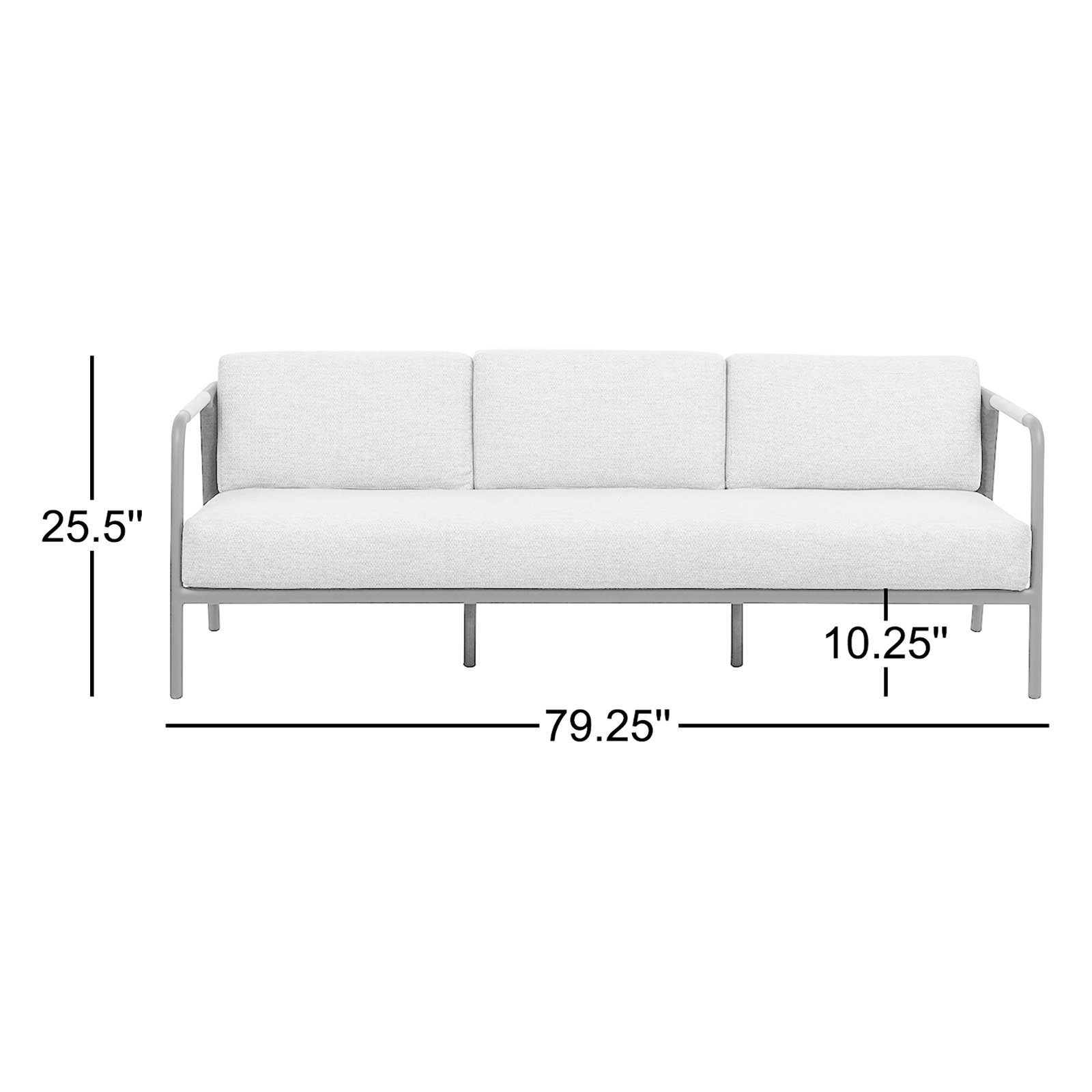 Carly 79" Teak Patio Sofa
