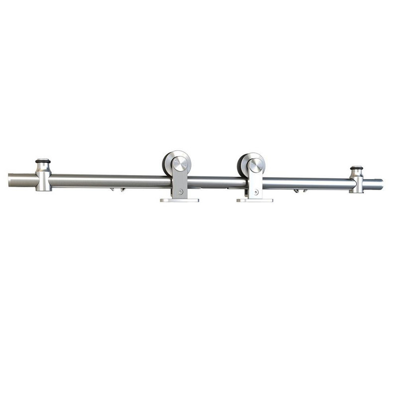 Stainless Steel Sliding Barn Door Hardware Kit with Soft Close, 78-3/4 inches