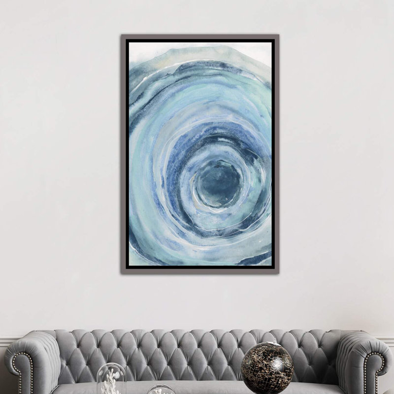 « aquarelle geode ix » par chris paschke, reproduction d’art, H 60 po x l 40po x P 1,5 po