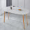 Table extensible, table à manger, table de bureau, table basse, pieds en métal, plateau en bois aggloméré