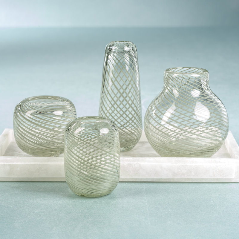 Vase de table en verre Johntell, Vert / Transparent