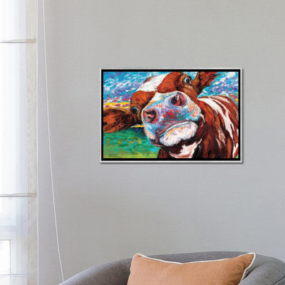 «Curious Cow I» par Carolee Vitaletti - impression d'art graphique
