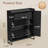 20 Pair Shoe Storage Cabinet With 2 Flip Drawers & 5-Position Adjustable Shelves-1157588084