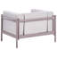 Garden Lounge Set with Table 4 Seater FERRETTI Taupe