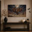 «Treehouse Village with Glowing Lanterns Under Halloween», art mural sur toile-760498842