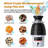 3/4 Hp Garbage Disposals, 2700 Rpm, 37 Oz, 115v, With Power Cord
