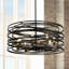 Lustre 8 lumières à intensité variable noir