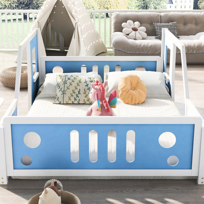 Classic Car Bed With Wheels, - Pine And For Bedroom Magnetism Car-shaped Wheels Wood Platform