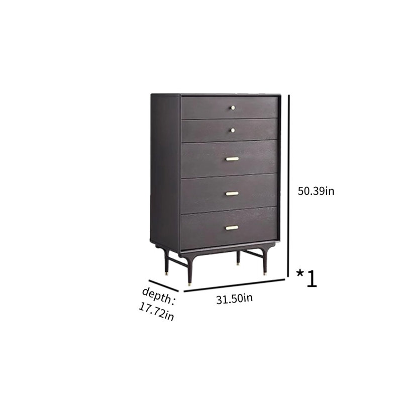 Modern Simple Tall Accent Cabinet Accent Chest, Smoky