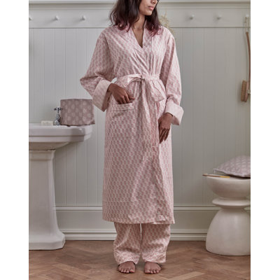 Bree 100% Cotton Plain Weave / Muslin Mid-Calf Bathrobe