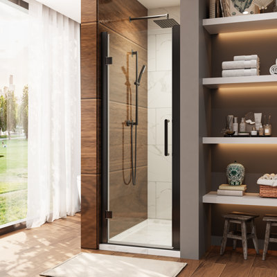 Porte de douche simple avec verre transparent l 26 po x H 72 po