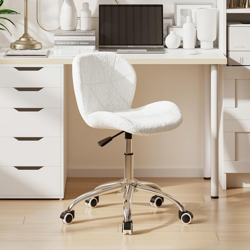 Natala Office Chair with Headrest, White