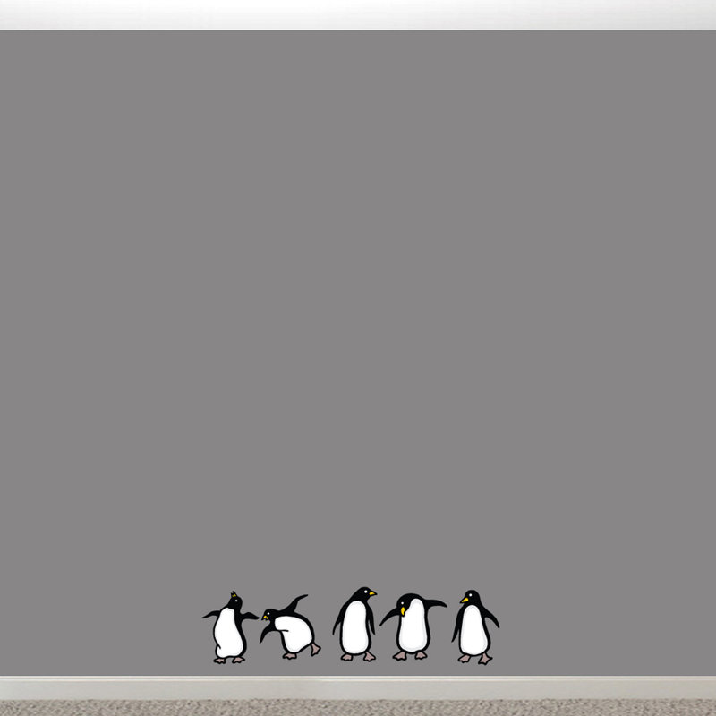 Décalcomanie murale imprimée penguins, Petit