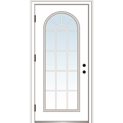 Porte d'entrée avant en verre transparent