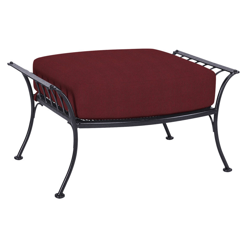 Monterra Outdoor Ottoman, Graphite, Flagship Stone Sunbrella®