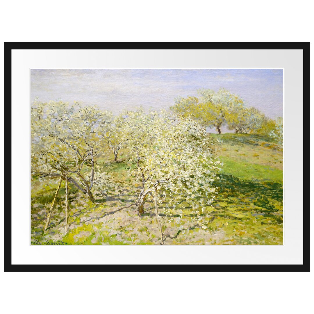 Gerahmter Kunstdruck Spring Apple Trees in Bloom von Claude Monet