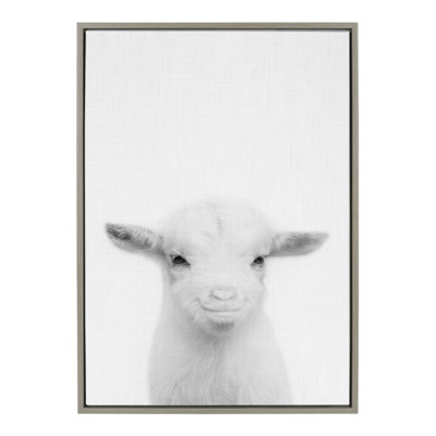 Goat by Simon Te of Tai Prints Framed Canvas Wall Art Print