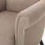 Fauteuil club - garniture cloutée et accoudoirs roulés-1074189604