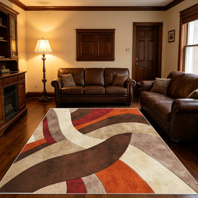 1PC Geometric Area Rugs, Soft & Comfortable, All Seasons, Easy to Maintain, Machine Washable, Indoor Floor Mat for Living Room, Bedroom, Dining Room, Hallway, Office, Patio, Home & Outdoor Decor