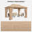 10X13 Wavy Design Garden Canopy With Wood-Grain Steel Frame, Weather-Resistant Fabric & Anti-Mosquito Mesh For Outdoor Use-112608674