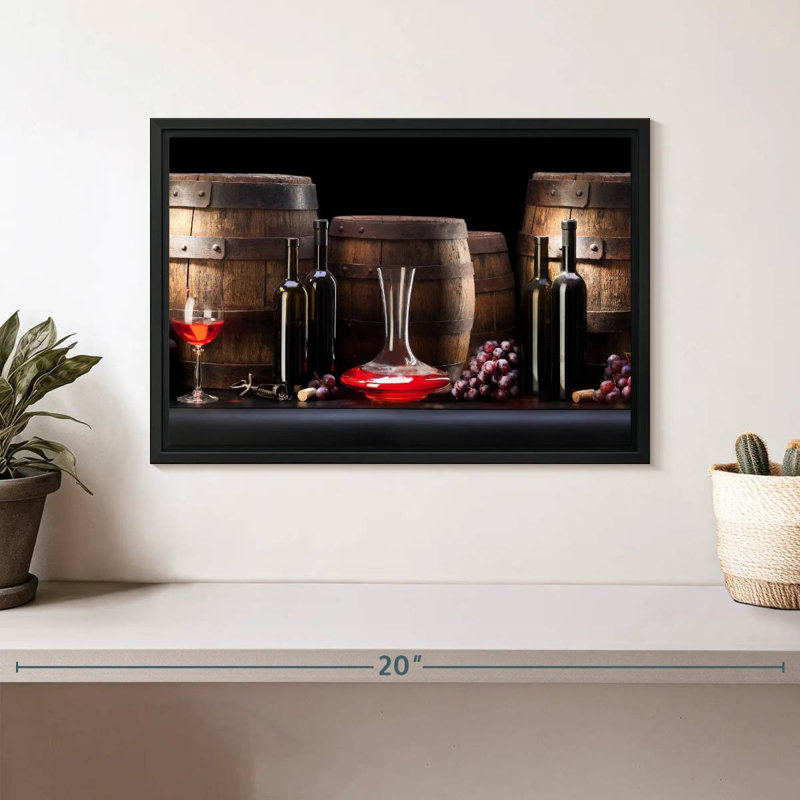 Reserve Wine, Floating Frame Black, 13" X 9"