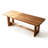 Warm Oak Rectangular Solid Trestle Dining Table-367397755