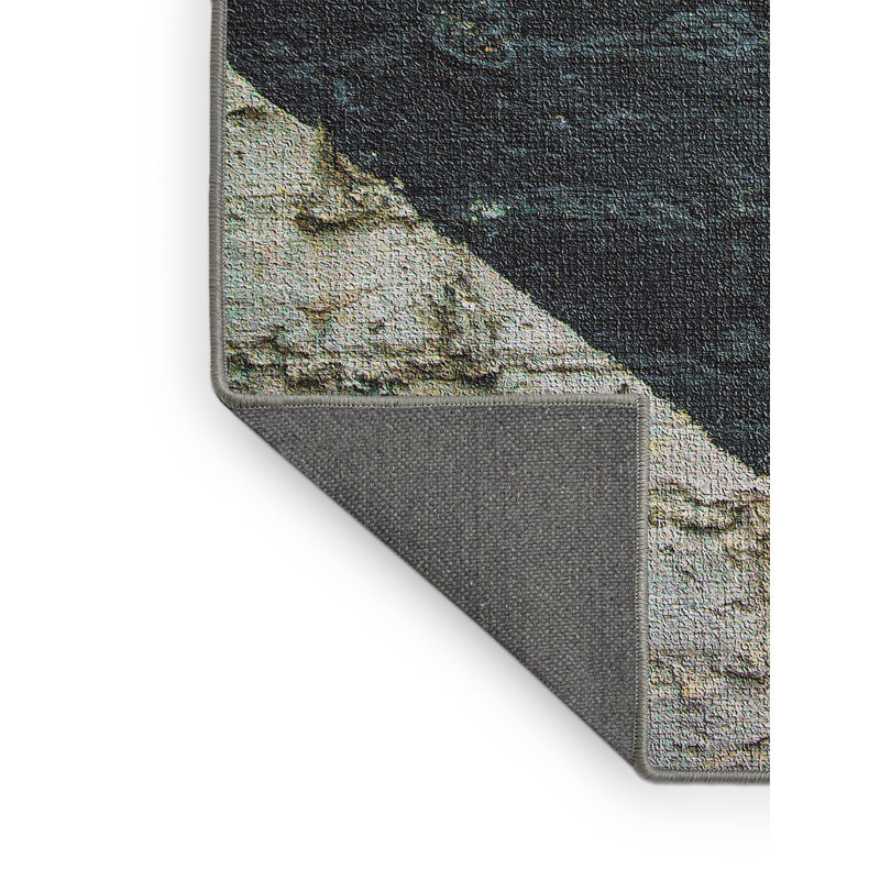 Tapis noir Old and Abandonné 1, Rectangle 4 pi x 6 pi