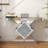 Rillamas LED Lighting Mirrored Console Table Crushed Diamond Inlay