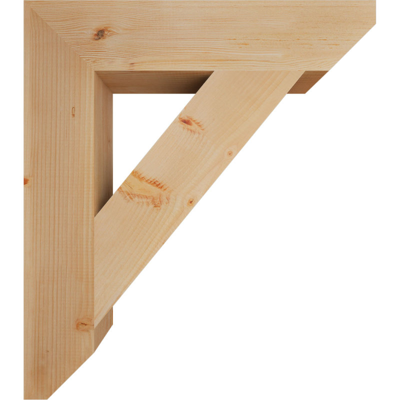 Support traditionnel en bois rustique à lattes, Sapin de Douglas, H 34 po x l 5,5 po x P 30 po