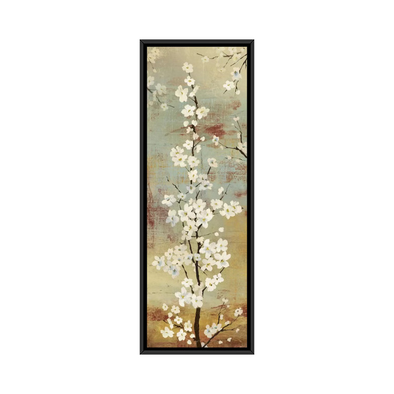 «Blossom Canopy II» par Asia Jensen, impression sur toile tendue, H 36 po x l 12 po x P 1,5 po, Toile avec cadre noir