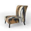 Fauteuil de chambre rembourré en velours Bengal Tiger Eyes - Modern