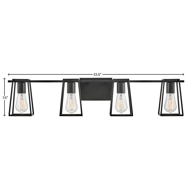 4-Light Open Cage Bath Vanity Fixture