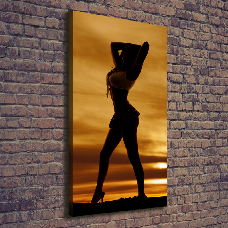 Short Skirt - Wrapped Canvas Print