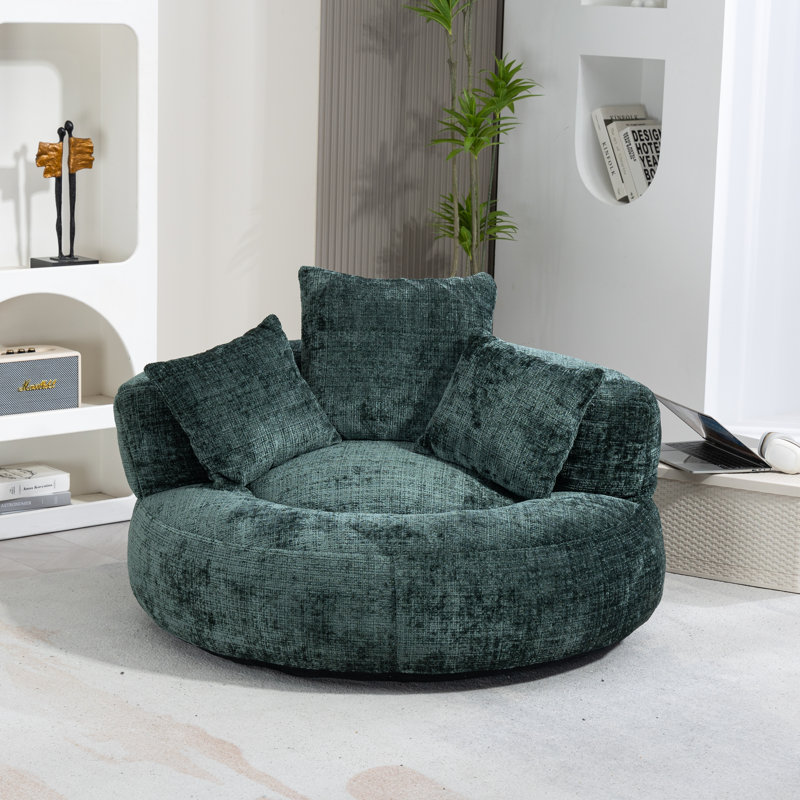 Mason Chenille Bean Bag Lounger, Emerald