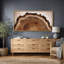 Rustic Tree Ring Natural Slice, décoration murale pour salon, très grandes photos, impression sur toile encadrée-126313838-126313836