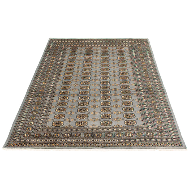 Tapis bleu pâle 6 pi 6 po x 9 pi 7 po Finha Peshawar Bokhara
