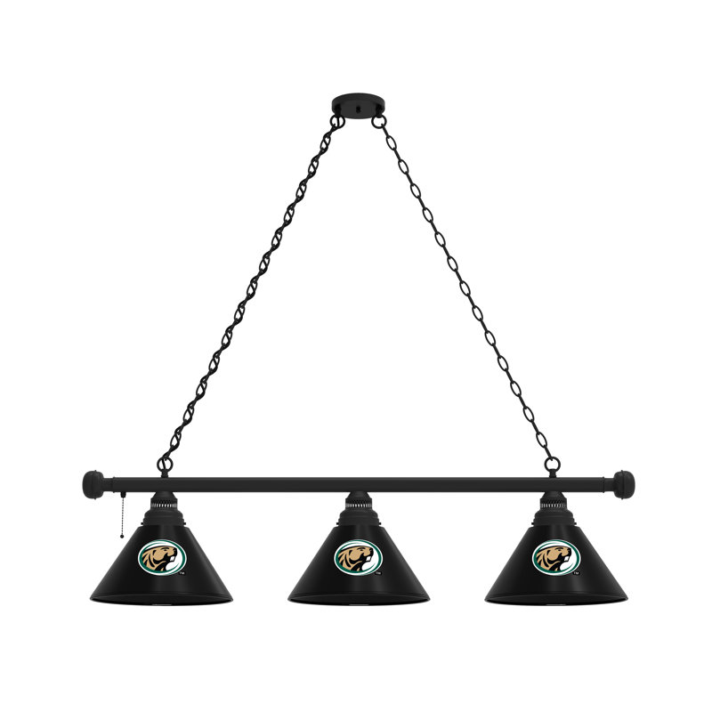 3 - Light Pool Table Lights Pendant, Black, Bemidji State Beavers