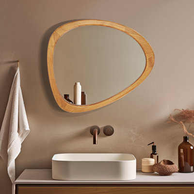 Cotesfield Solid Wood Asymmetrical Accent Mirror