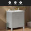 Meuble-lavabo de 30 po avec lavabo en céramique, armoire de salle de bain simple moderne avec 2 portes et une tablette, portes à fermeture douce-1806660979