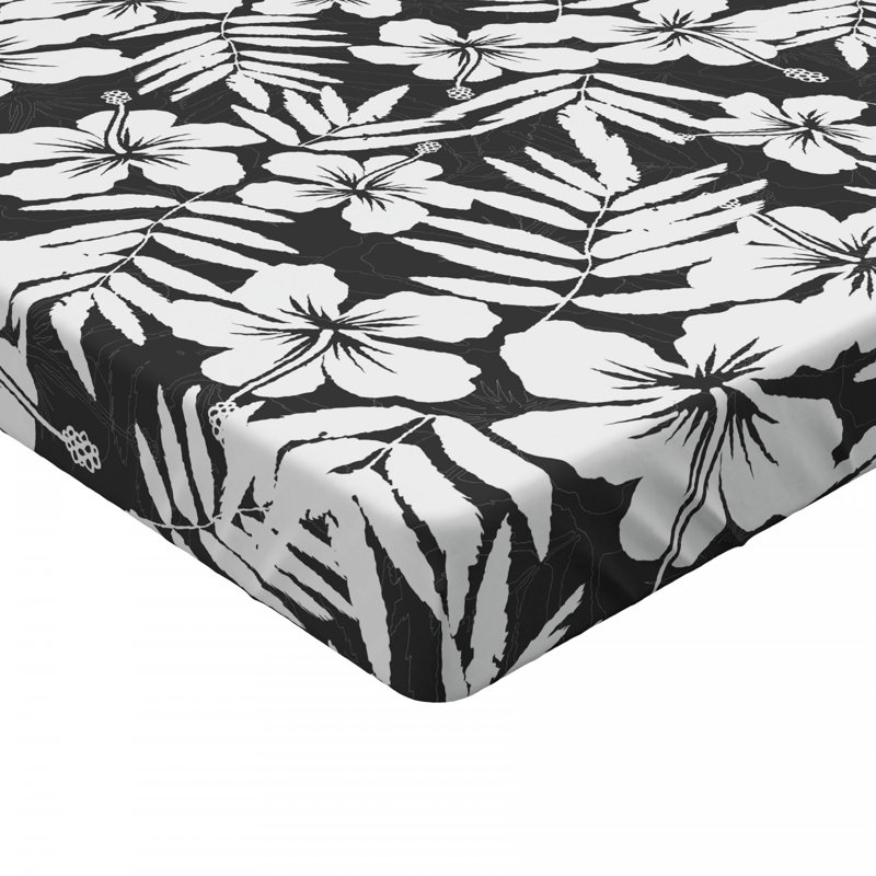 Microfiber Floral Fitted Sheet, Twin Fitted Sheet