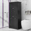 Armoire de rangement avec tiroir et tablette de porte, panier à linge inclinable-1577633744