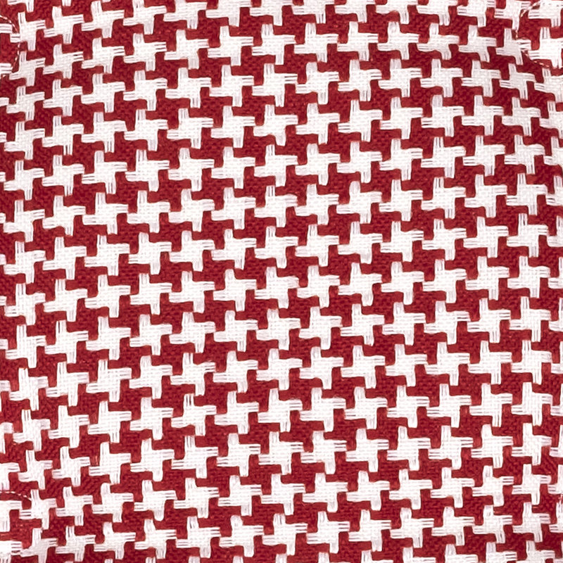 Houndstooth Stitch U Shaped Memory Foam 17" x 16" Chair Cushions, Red, Set of 6