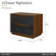 Kayner 2-Drawer Nightstand - Charcoal