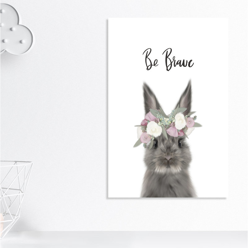 Le lapin est courage, H 36 po x l 24 po x P 1,5 po, Toile