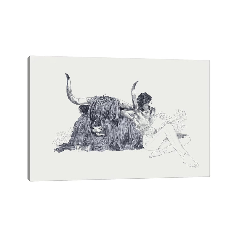 Taurus by Jenny Rome - Print on Canvas, Wrapped Canvas, 30.48 cm H x 45.72 cm W