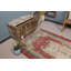 Tapis turc rétro à motif floral beige est un tapis tissé à la main unique pour une décoration intérieure élégante